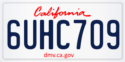CA license plate 6UHC709