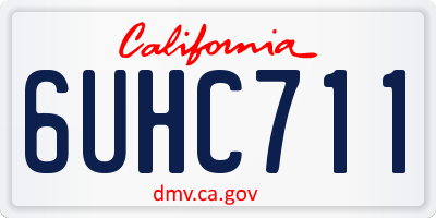 CA license plate 6UHC711