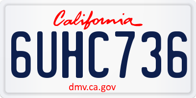 CA license plate 6UHC736