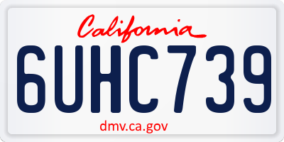 CA license plate 6UHC739