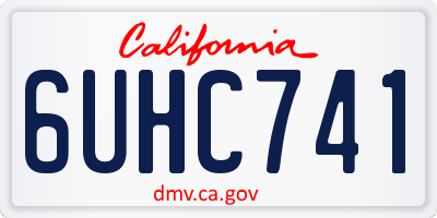 CA license plate 6UHC741