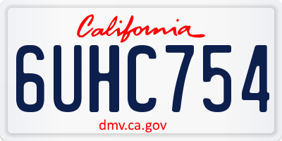 CA license plate 6UHC754