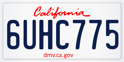 CA license plate 6UHC775