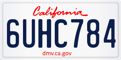 CA license plate 6UHC784