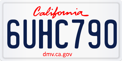 CA license plate 6UHC790