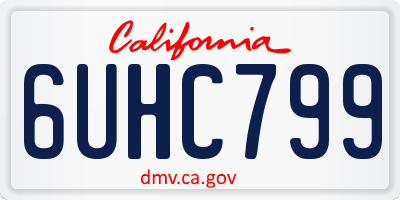 CA license plate 6UHC799
