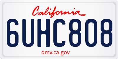 CA license plate 6UHC808