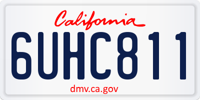 CA license plate 6UHC811