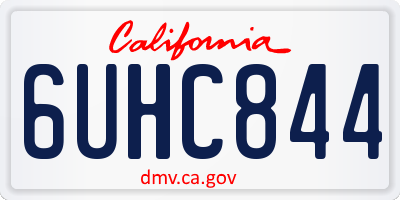 CA license plate 6UHC844
