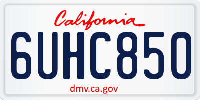CA license plate 6UHC850