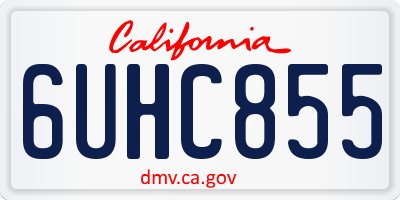 CA license plate 6UHC855