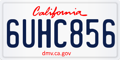CA license plate 6UHC856