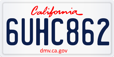 CA license plate 6UHC862