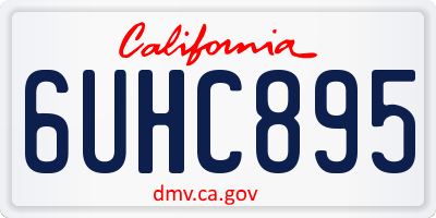 CA license plate 6UHC895