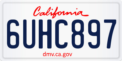 CA license plate 6UHC897
