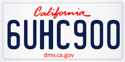 CA license plate 6UHC900