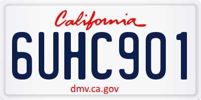 CA license plate 6UHC901