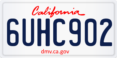 CA license plate 6UHC902