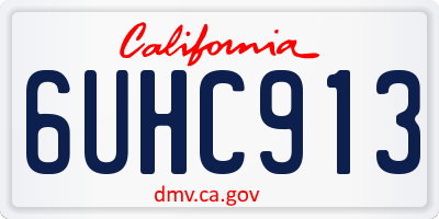 CA license plate 6UHC913