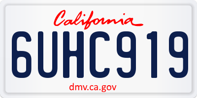CA license plate 6UHC919