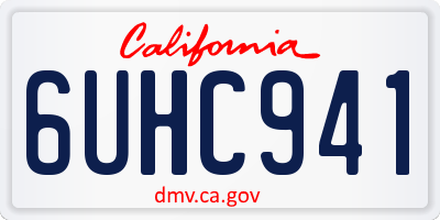 CA license plate 6UHC941