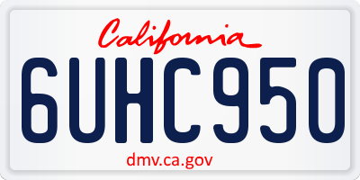 CA license plate 6UHC950