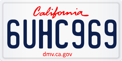 CA license plate 6UHC969
