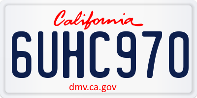 CA license plate 6UHC970