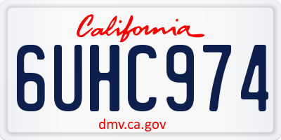 CA license plate 6UHC974