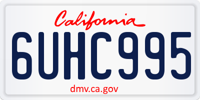CA license plate 6UHC995