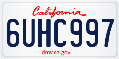 CA license plate 6UHC997