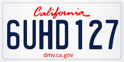 CA license plate 6UHD127