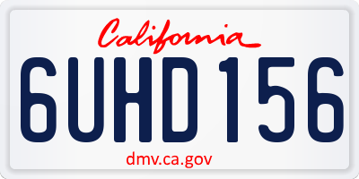 CA license plate 6UHD156