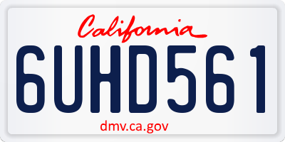CA license plate 6UHD561