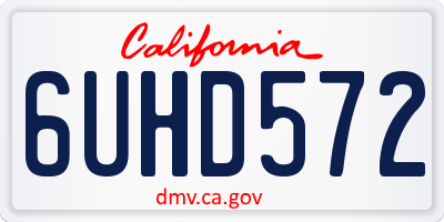 CA license plate 6UHD572