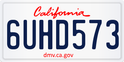 CA license plate 6UHD573