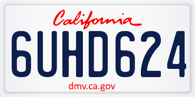 CA license plate 6UHD624