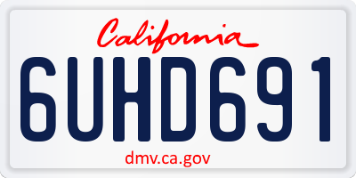 CA license plate 6UHD691