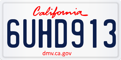 CA license plate 6UHD913