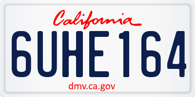 CA license plate 6UHE164