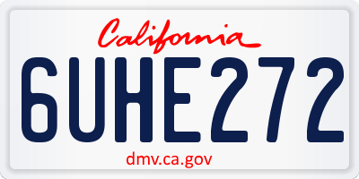 CA license plate 6UHE272