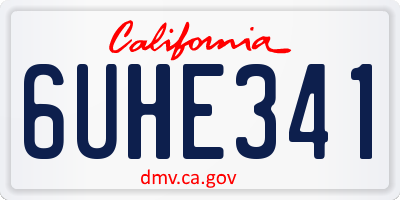 CA license plate 6UHE341