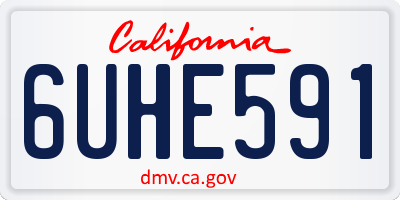 CA license plate 6UHE591