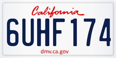 CA license plate 6UHF174