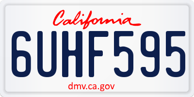 CA license plate 6UHF595