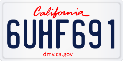 CA license plate 6UHF691