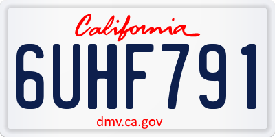 CA license plate 6UHF791