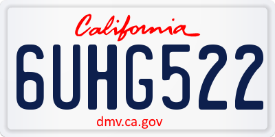 CA license plate 6UHG522