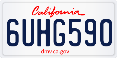 CA license plate 6UHG590