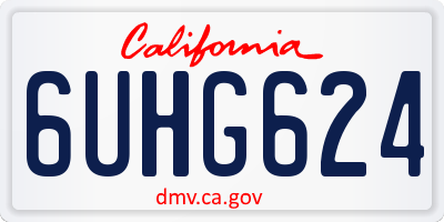 CA license plate 6UHG624
